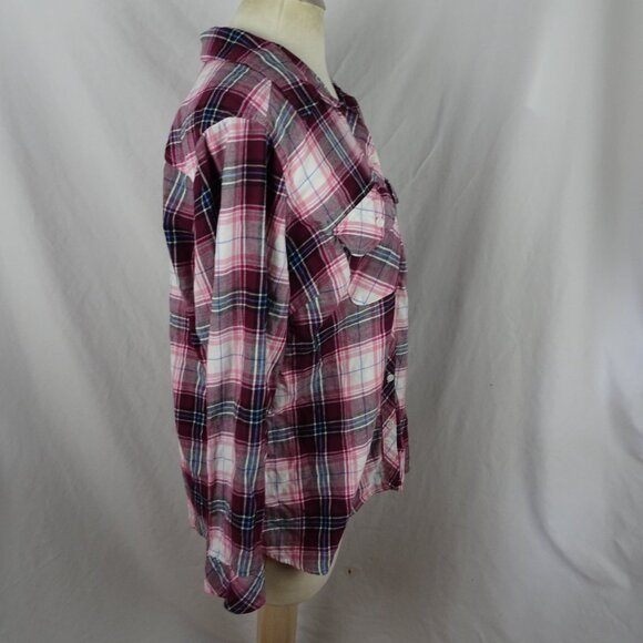 Croft & Barrow Women Plaid Button Up Top Size 1X - Picture 4 of 9
